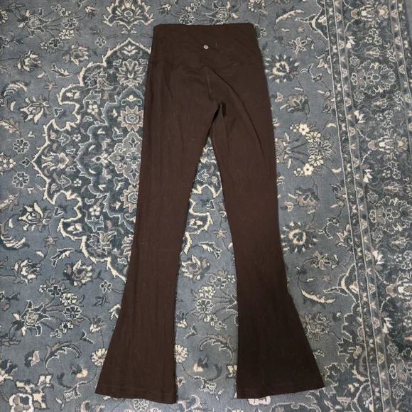 Lululemon Align High-Rise Ribbed Brown Mini-Flare Pant Regular - Picture 2 of 4